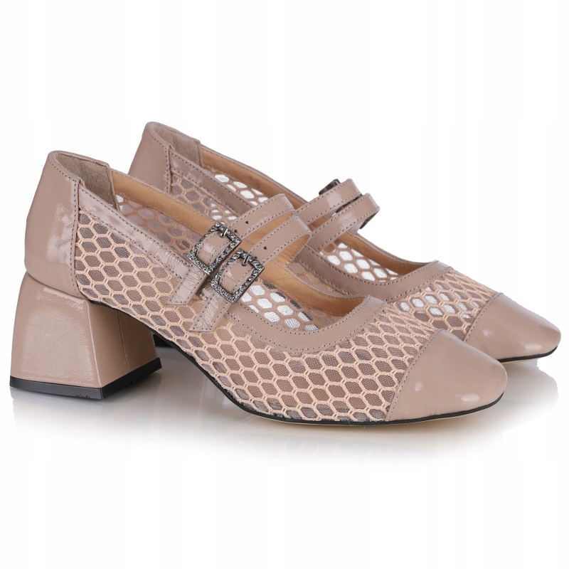 Dámské lodičky Bombonella 8T P144 1559 029-1210 béžová kostka Kůže VEL.38