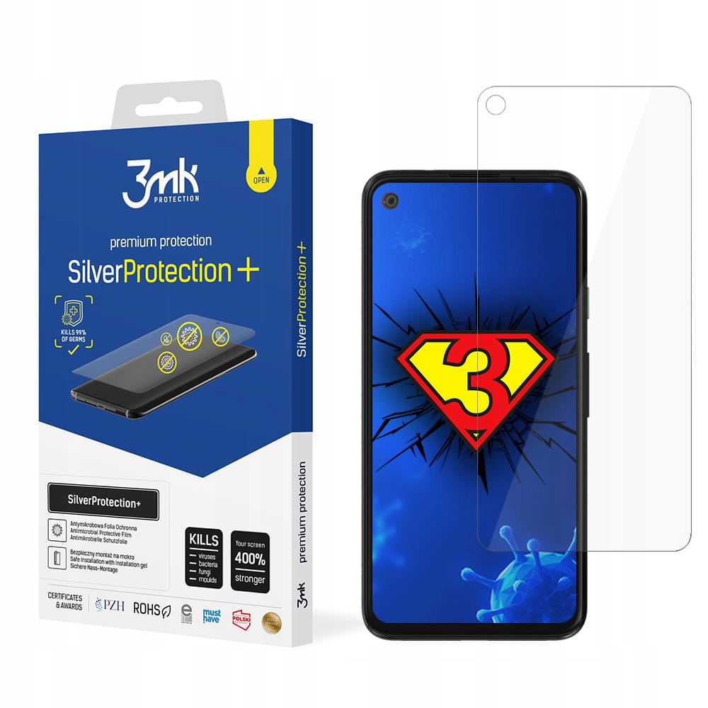 

Folia na cały ekran do Pixel 4a - 3mk Silver Plus