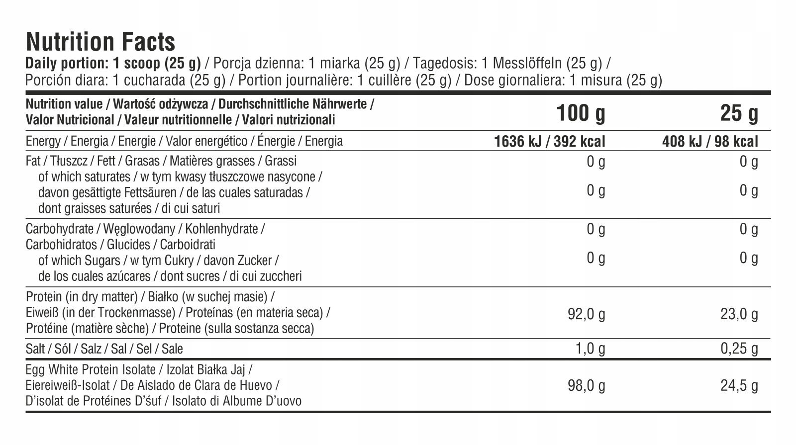 Přírodní Protein Egg Protein Isolate 900 G 7NUTRITION