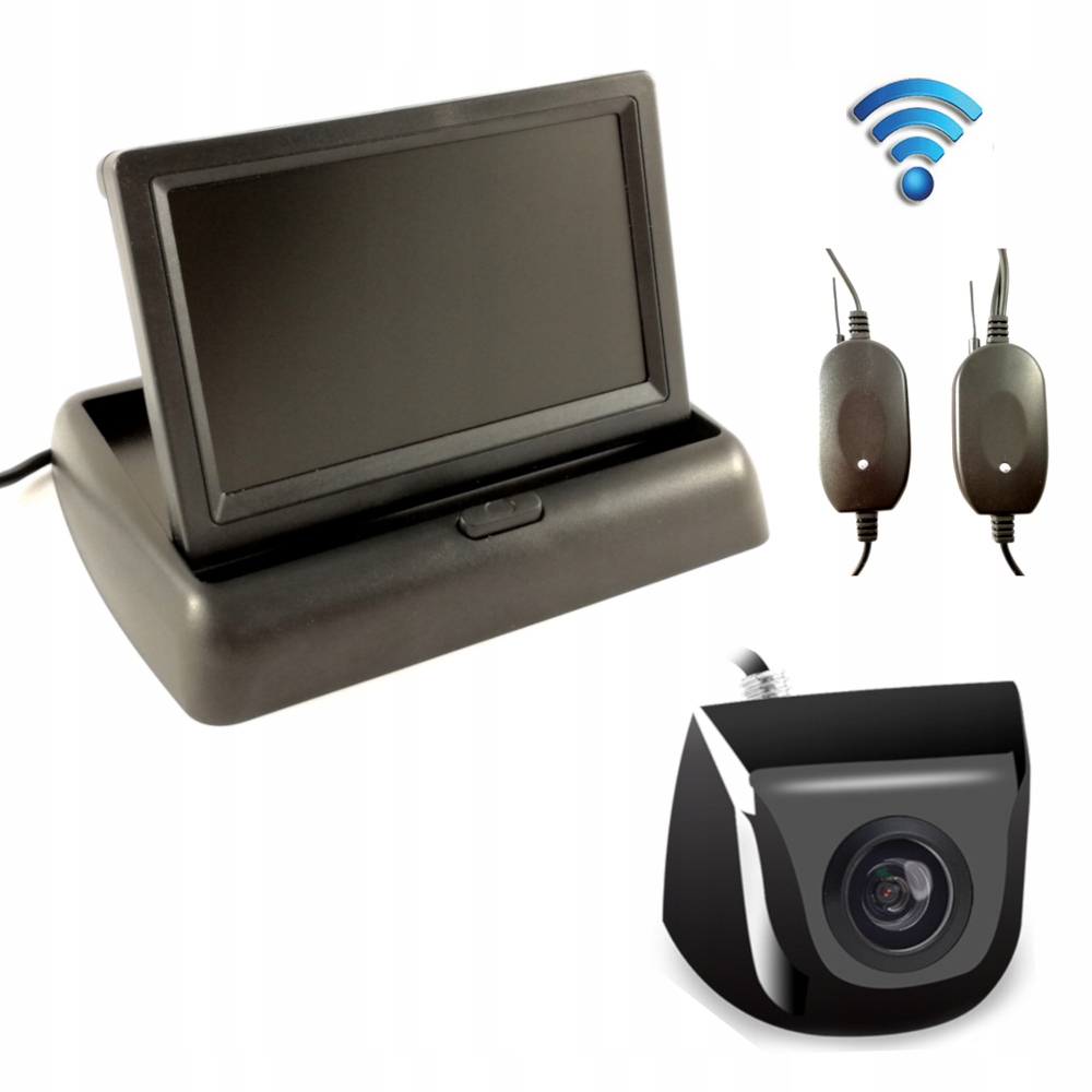 Monitor 4,3 KAMERA cofania PRZÓD TYŁ Bezprzewodowa