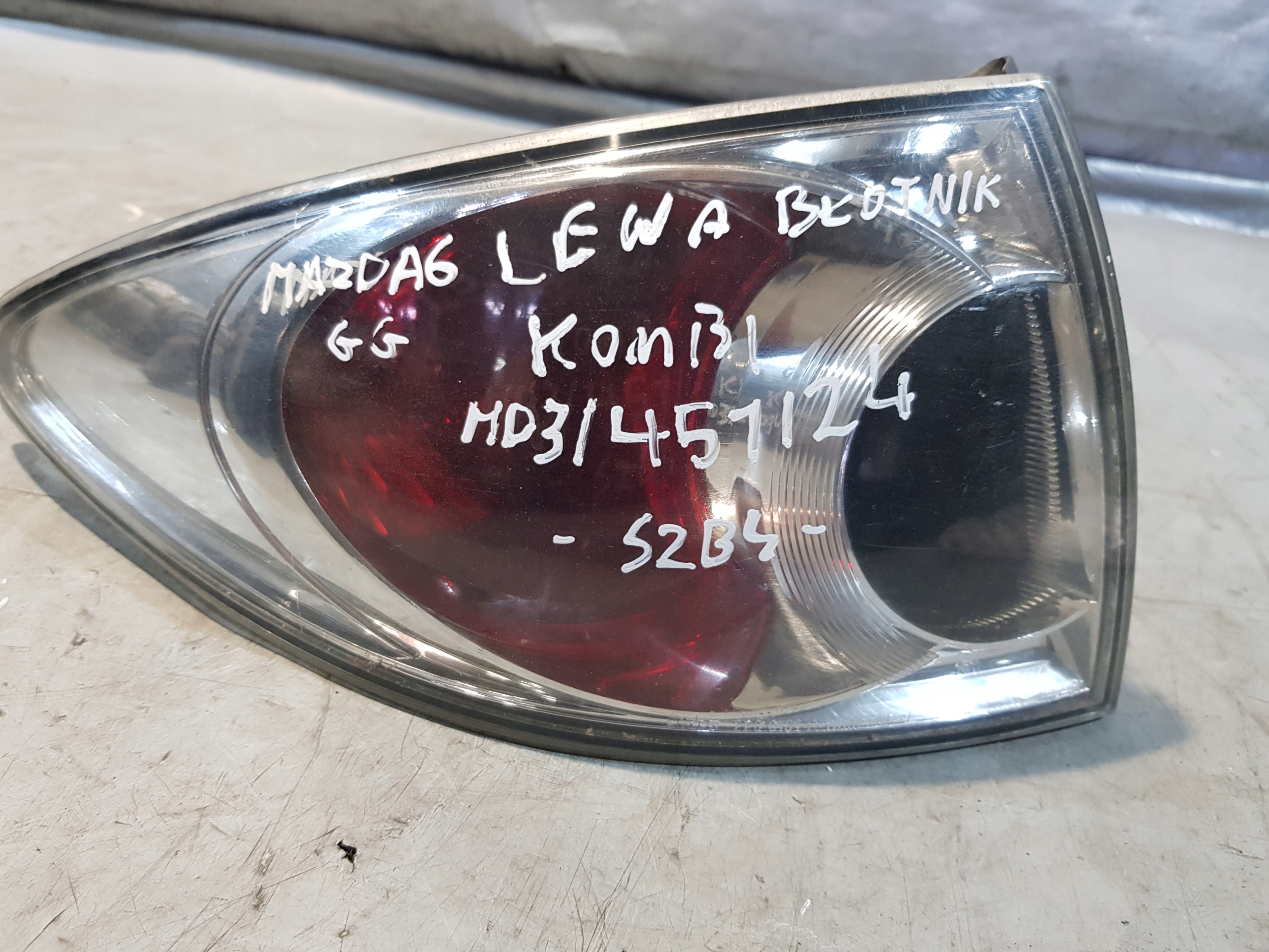 light left rear part left rear W fender MAZDA 6 GG