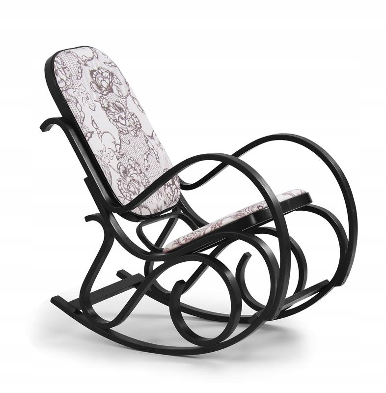 Fotel bujany Halmar Max 2 wenge tkanina wzór
