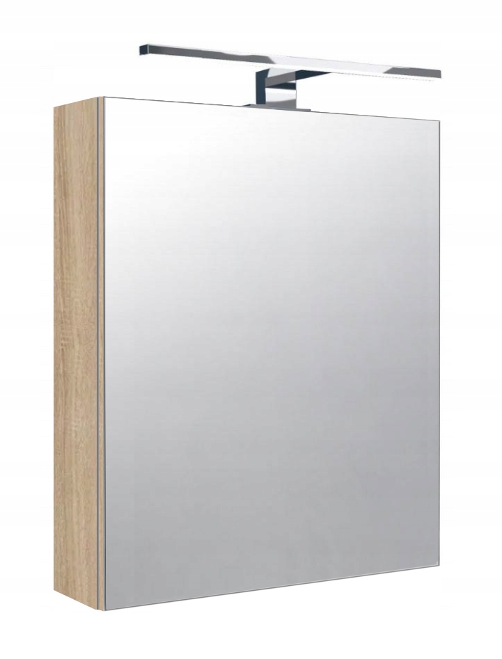 Kúpeľňová skrinka s Led zrkadlom dub sonoma 50x60 cm, osvetlenie kúpeľne