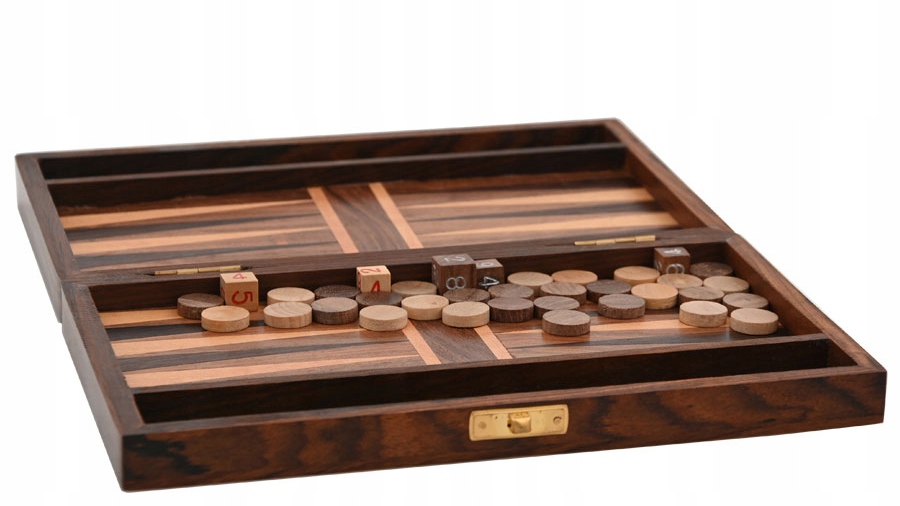 Gra Backgammon drewniana pudełko