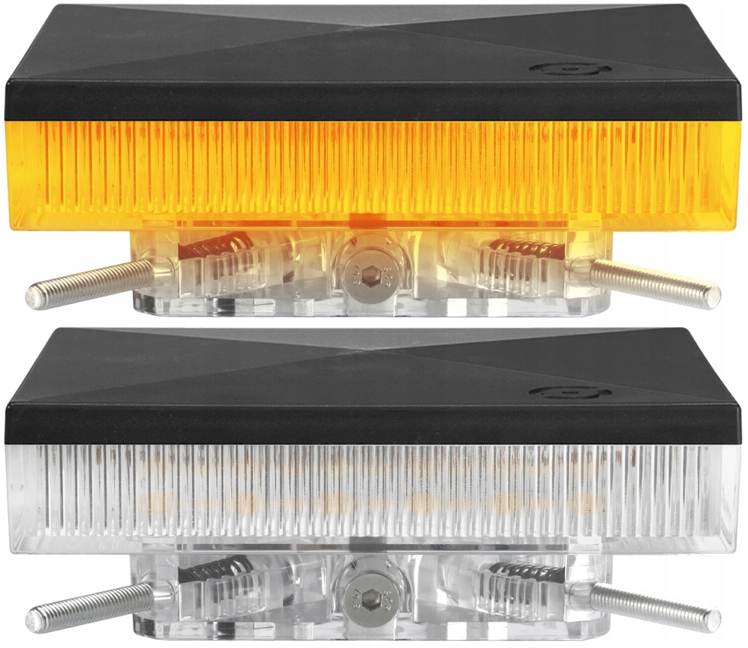 Výstražná A Osvětlovací lampa na ocelový sloupek 120x120 pro bránu