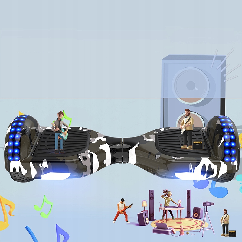 Samobalansująca deskorolka elektryczna Bluetooth Smart z głośnikami 6,5” Marka Inna marka