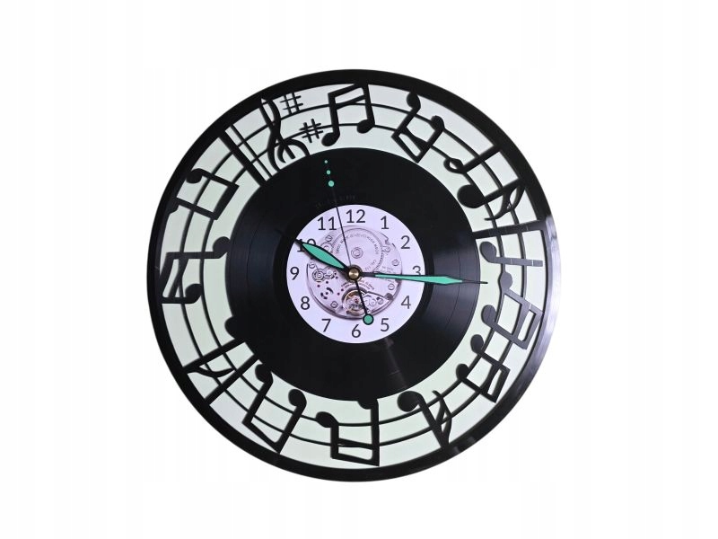 Noty Nástěnné hodiny 9 barev Pozadí Vinylová deska Dárek Narozeniny Památka