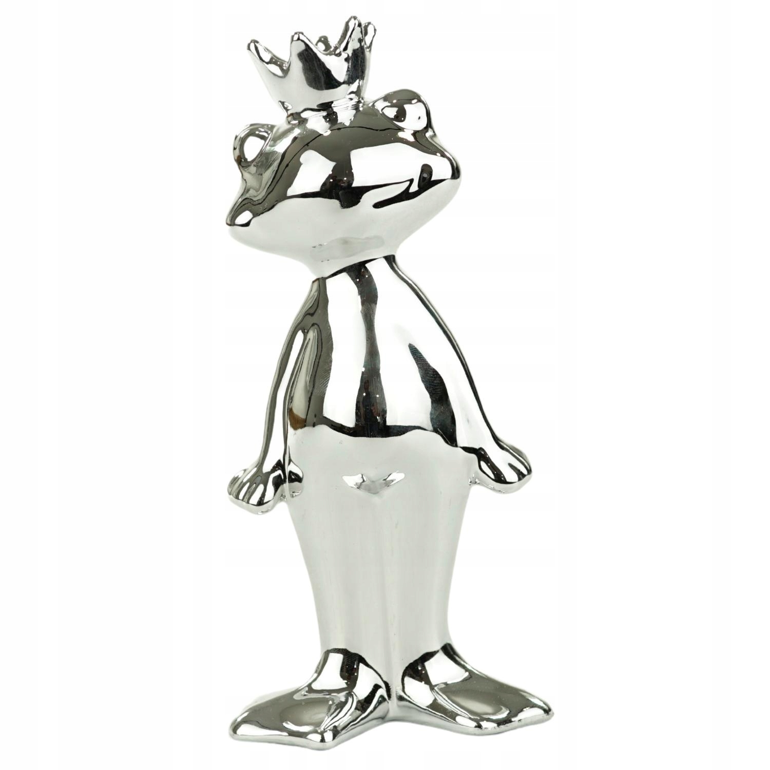 

Żabka Ceramiczna Srebrna Figurka Glamour