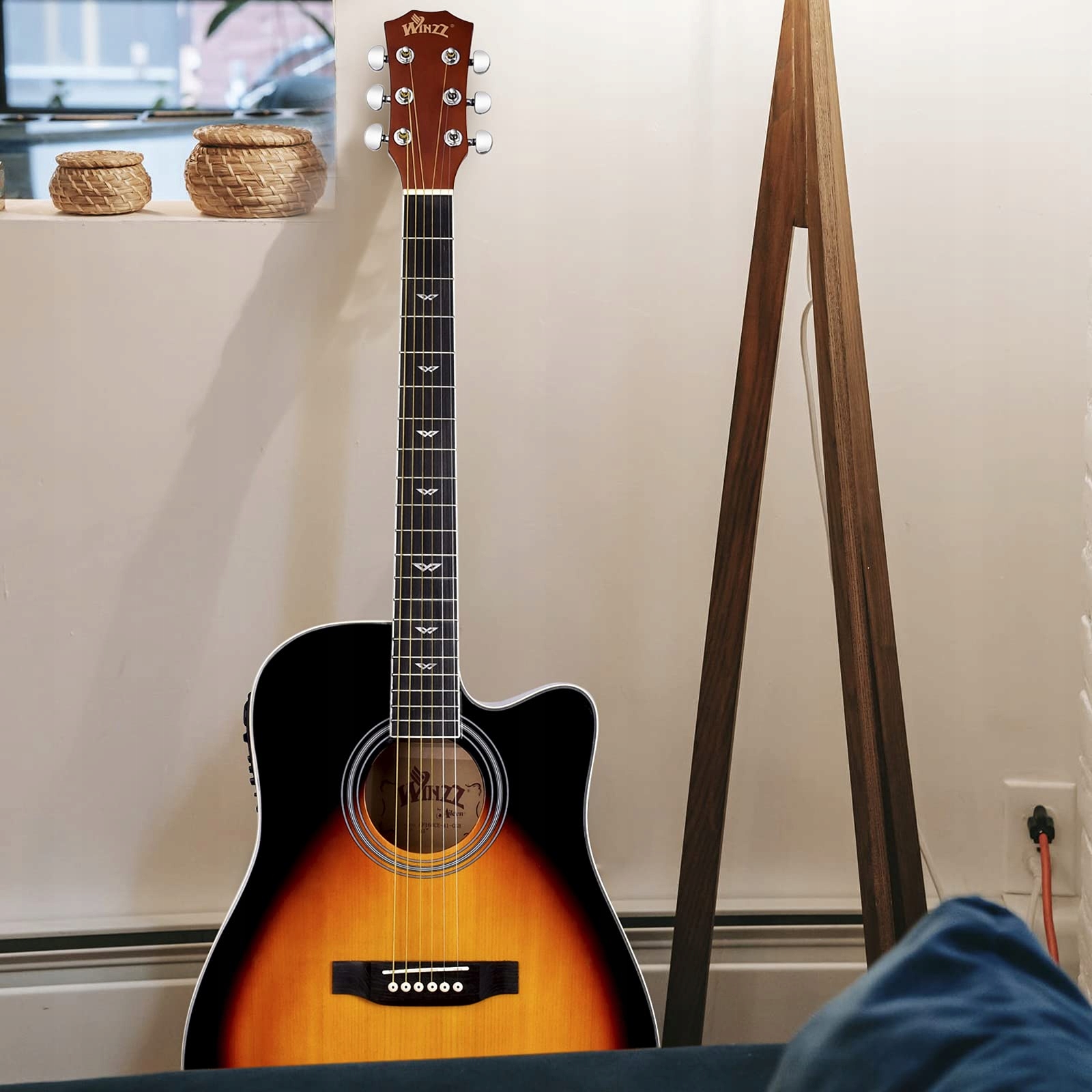 Winzz Elektryczna gitara akustyczna 4/4, zestaw do Kod producenta Winzz