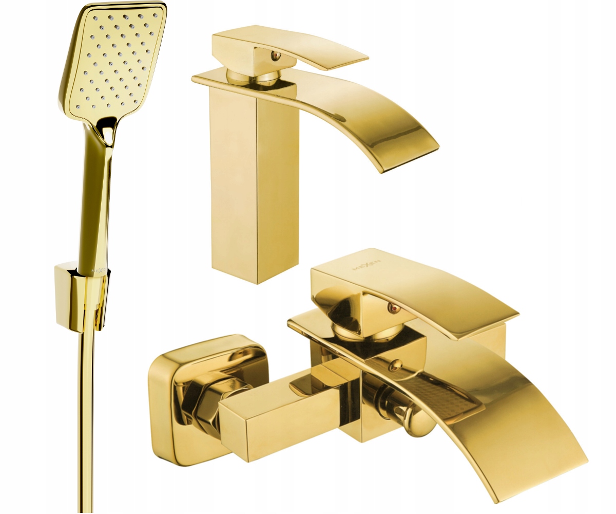 Mexen Aries Zlatá Vaňová Súprava, Mosadz, Nástenná, 744803R62-50
