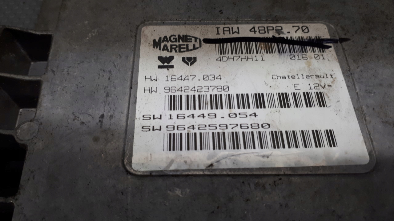 IAW48P2.70 sterownik silnika PEUGEOT 206 1.1 8V Typ samochodu Samochody osobowe