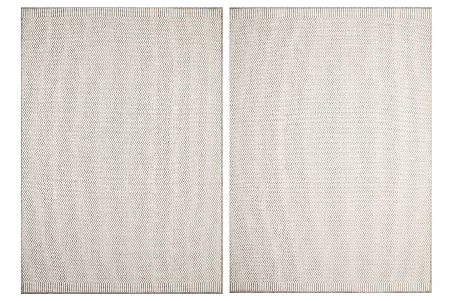 Dywan Zewnętrzny Na Taras Balkon Sznurkowy Dwustronny Szary Krem 160x230 cm