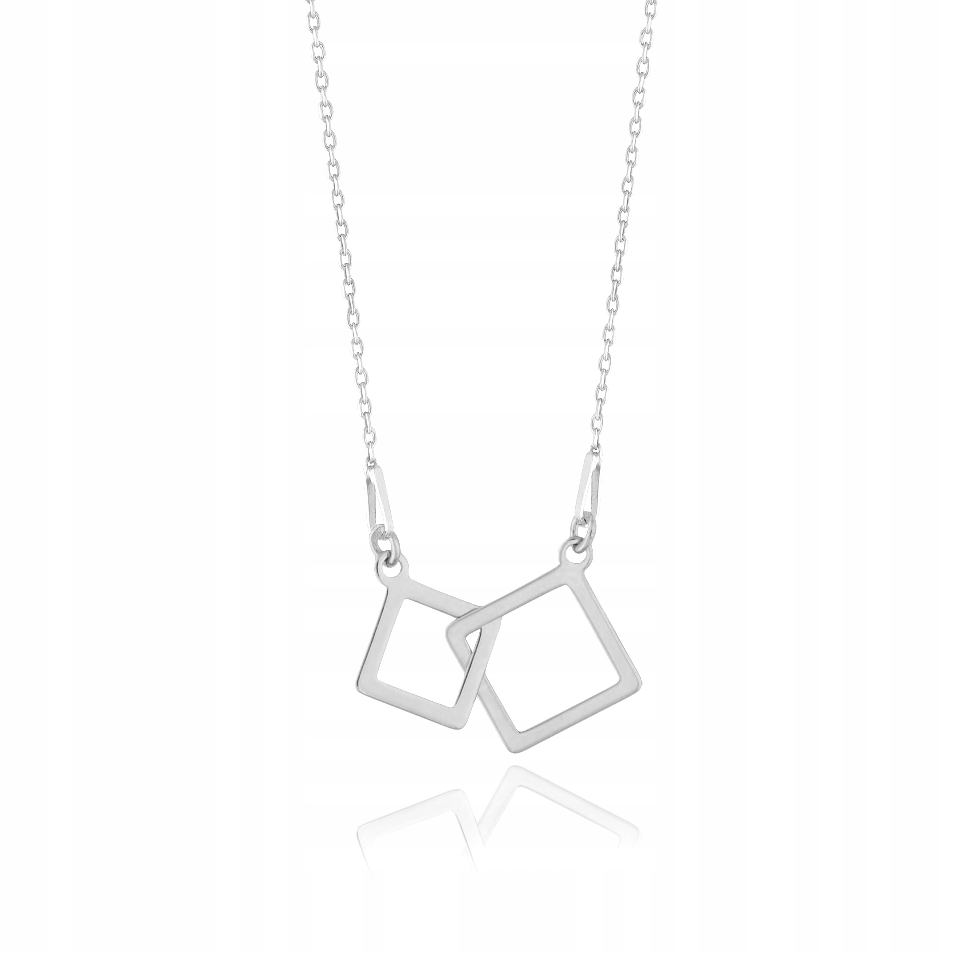 

Naszyjnik srebrny Prostokąt srebro 925