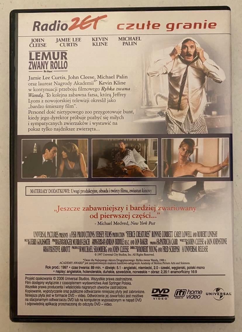 FILM Lemur zwany Rollo NIE KLEPAĆ MICHAEL PALIN Gatunek komedie