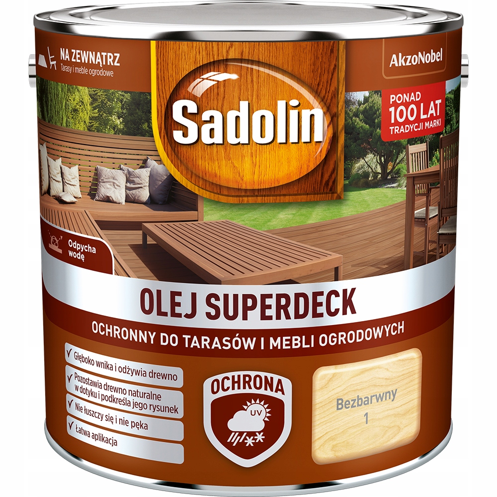 Sadolin Superdeck olej do drewna Bezbarwny 2,5L