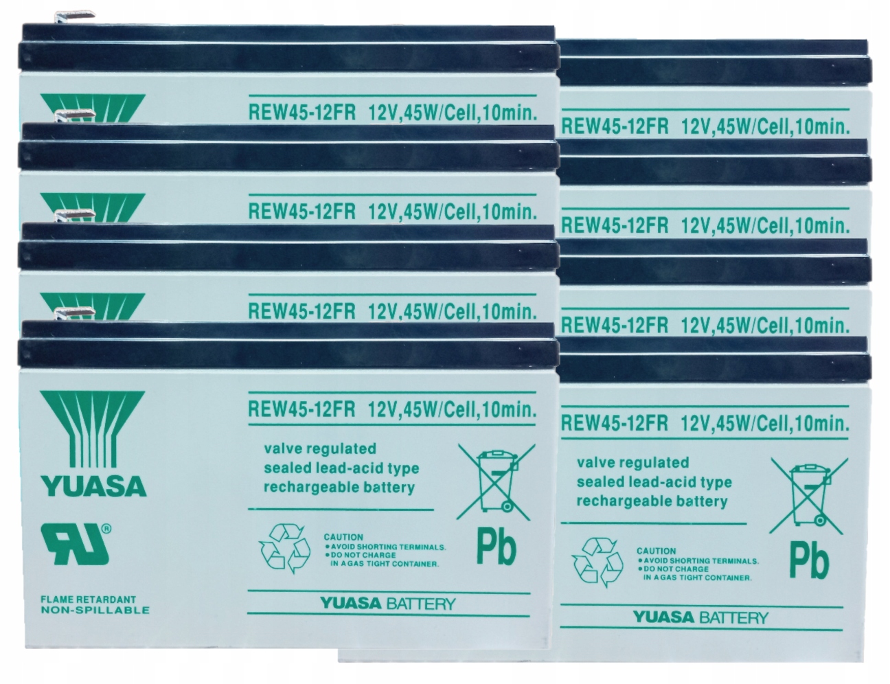 APCRBC105 Rbc #105 Zestaw Akumulatorów Yuasa Ups Apc 8x REW45-12FR 12V 8Ah