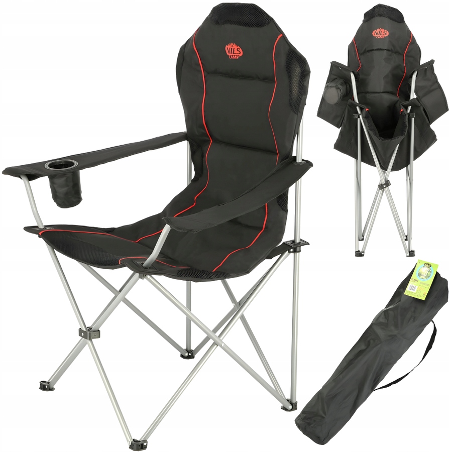 Krzesło Ogrodowe Wędkarskie Składane Na Taras Ogród Balkon Z Oparciem Nils