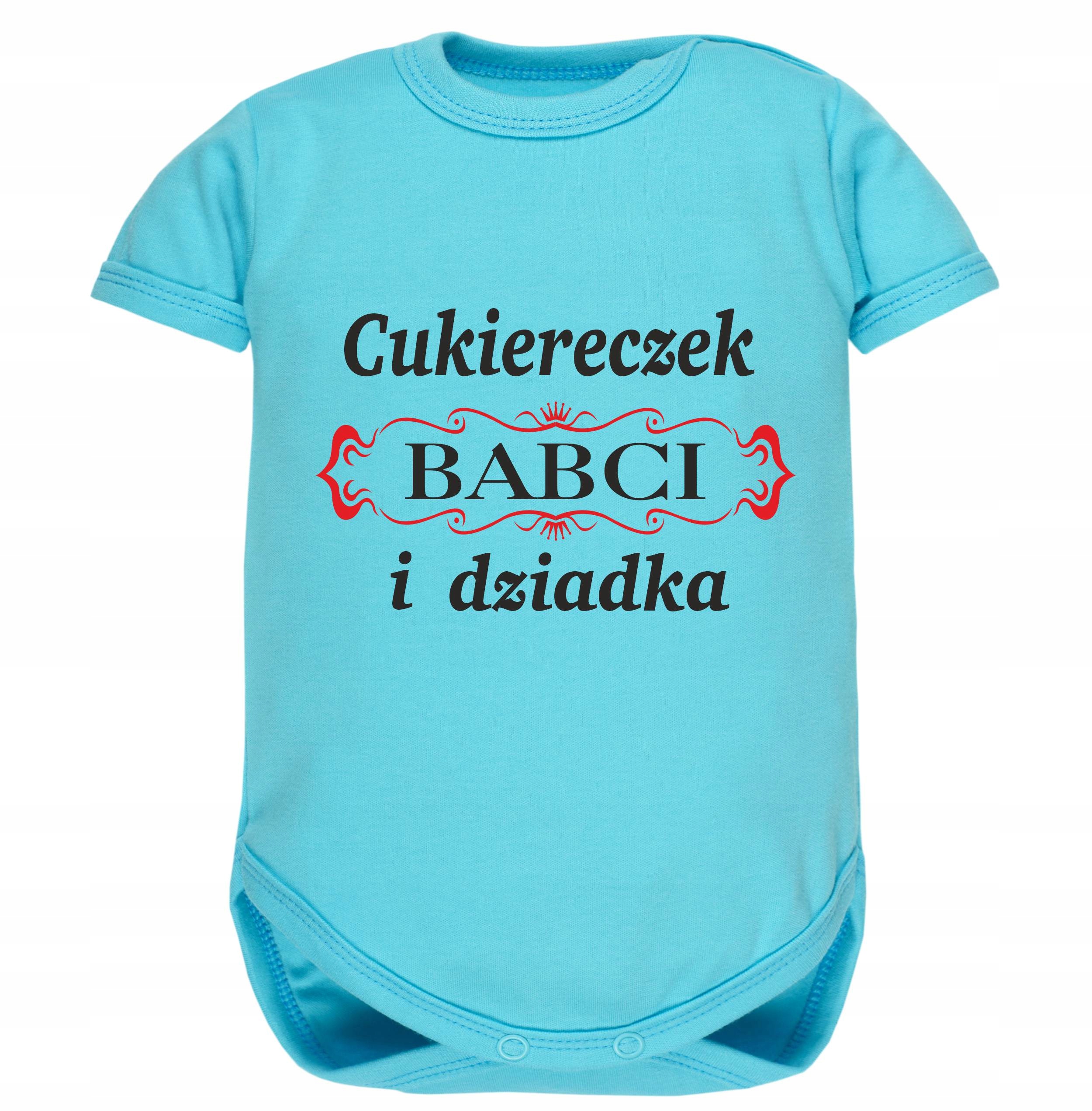 

Body z napisem Cukiereczek babci i dziadka.