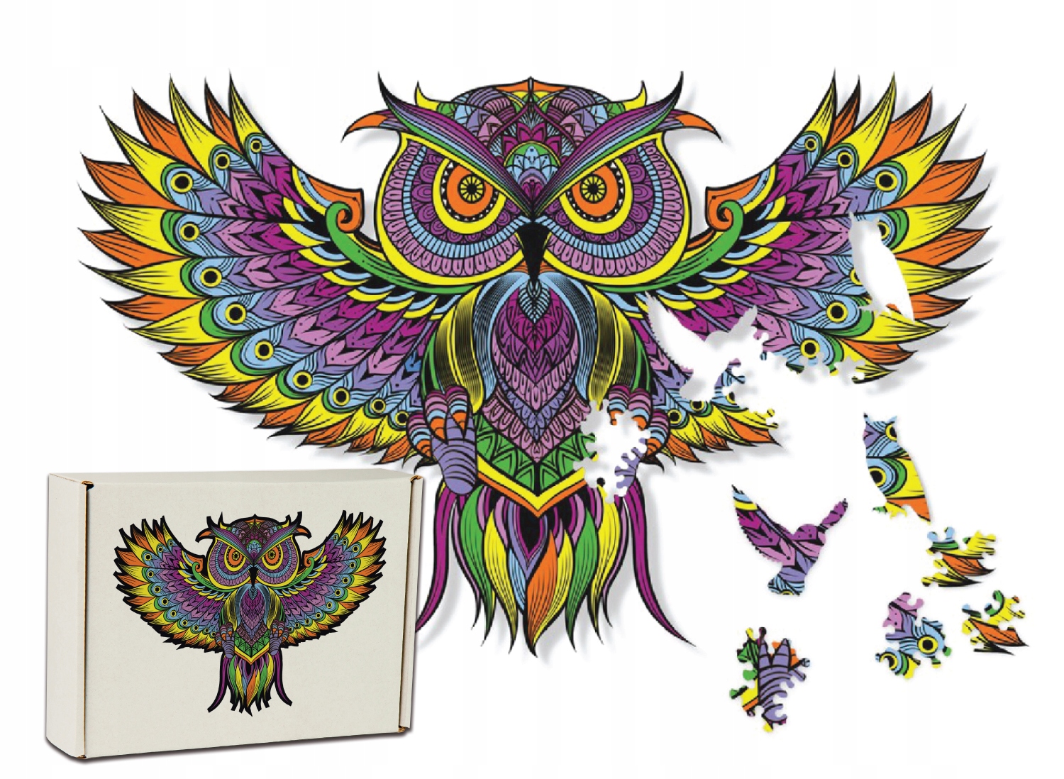 

Puzzle Drewniane dla dorosłych Sowa XL