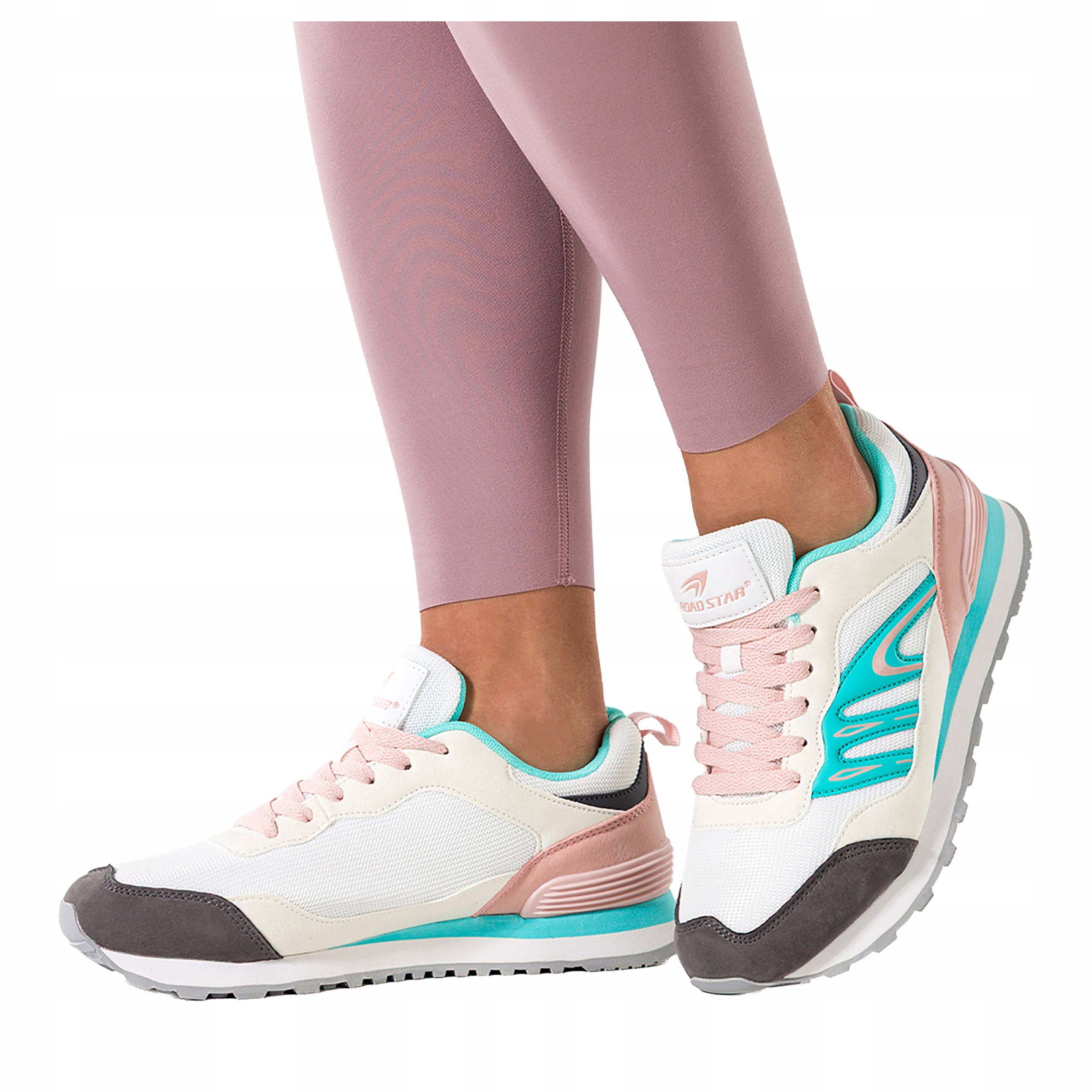 Sneakersy Bílé Dámské Sportovní Drážkované Podrážka Šněrovací Pohodlné r 37