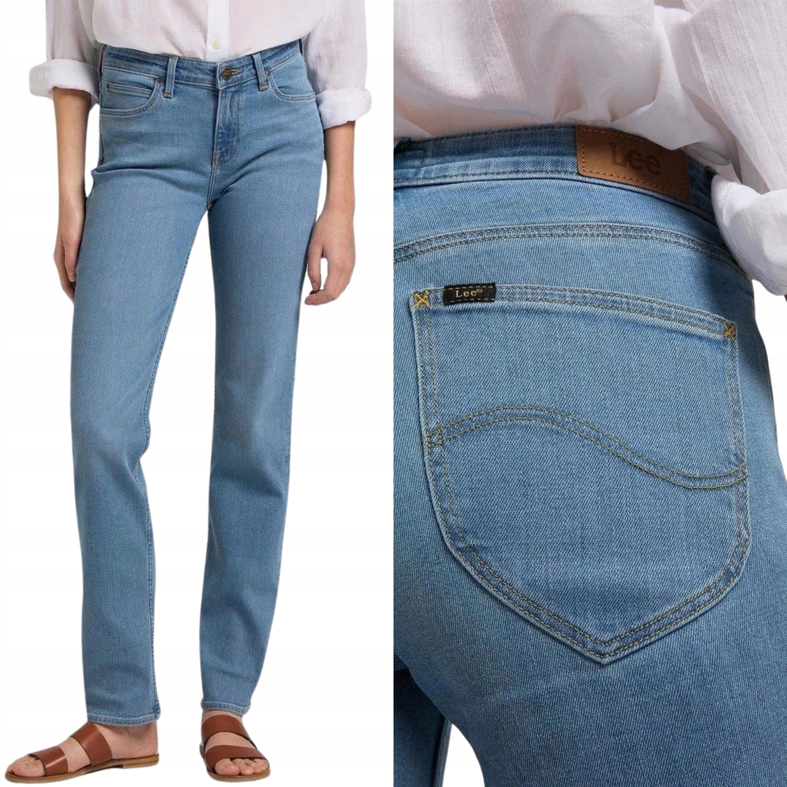 Lee kalhoty Regular modré džíny Marion Straight W27 L31