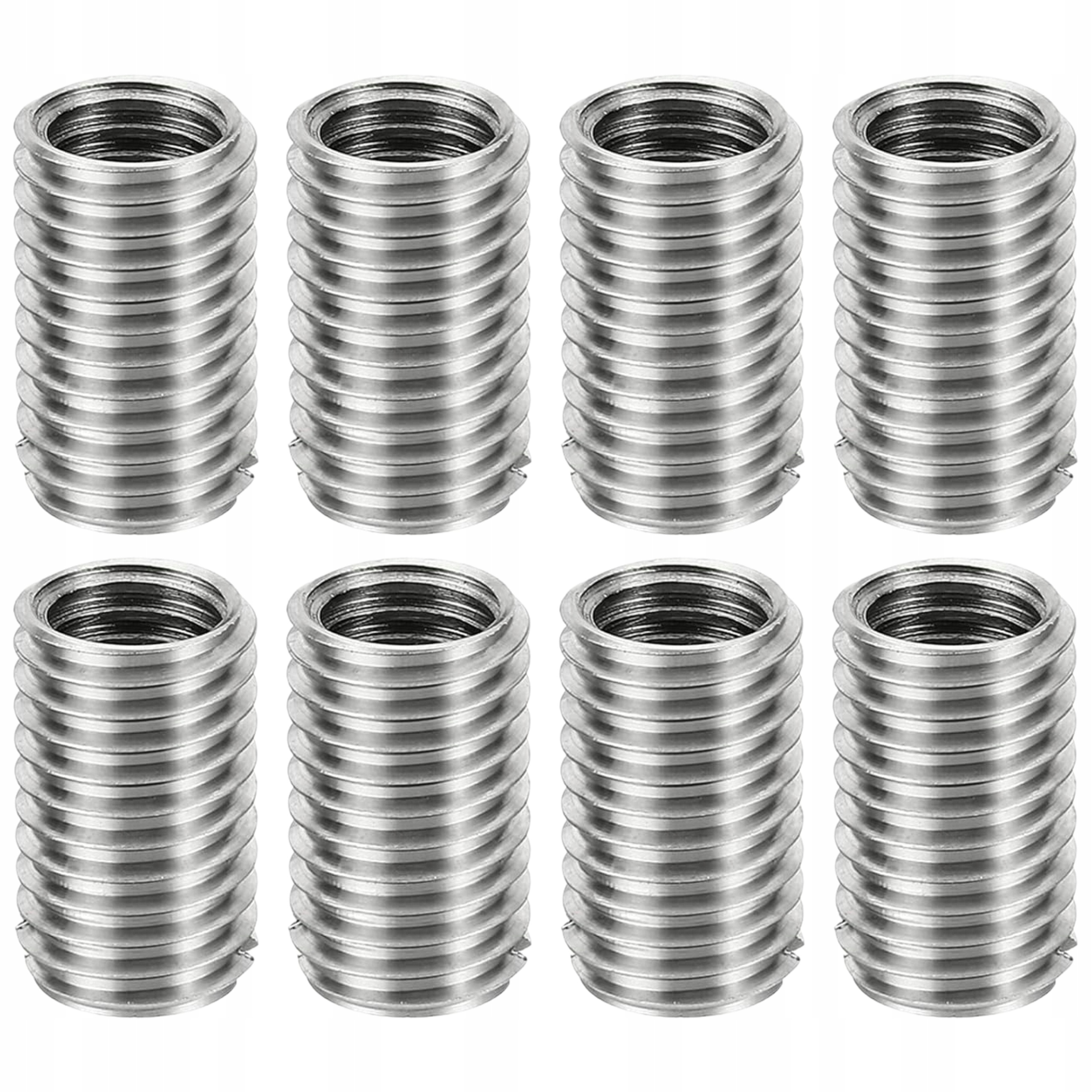 8x Tulejki do Naprawy Gwintu M12 na M10 Redukcja 20mm Stal Nierdzewna