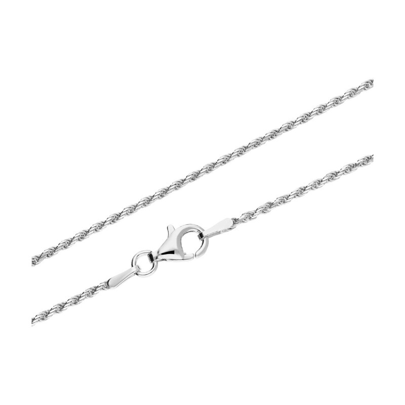 Stříbrný řetízek 925, rhodiovaná kordová vazba 1 4 mm, elegantní jako dárek