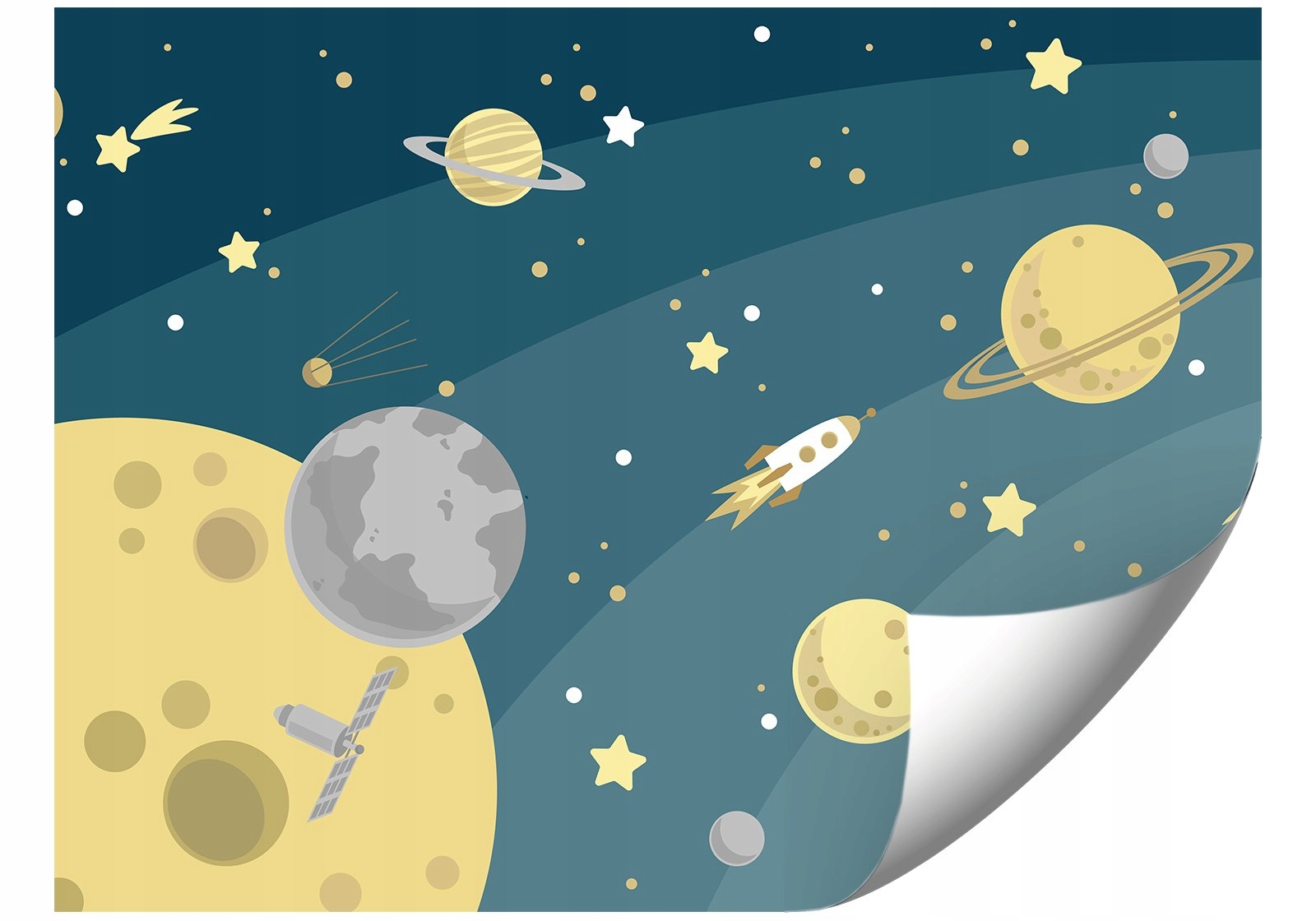 Fototapeta Kosmos_raketa_měsíc Do Ložnice Obývacího Pokoje Tapeta Na Zeď 200x140