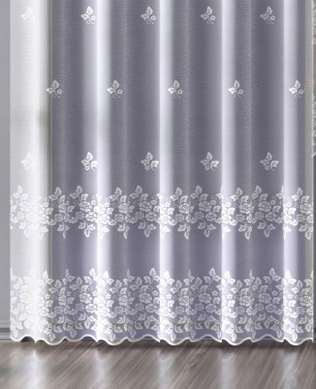 Mg Záclona žakár 652/387 Bílá 500x180 cm hotová obšitá Bt M