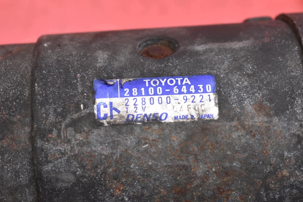 starter test 28100-64430 228000-9221 TOYOTA COROLLA E12 2.0 D-4D 90 KM