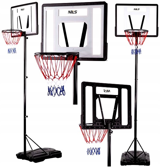 Basketbalový koš Nils ZDK8305 Nastavitelný až do 305 cm Stabilní mobilní kolečka