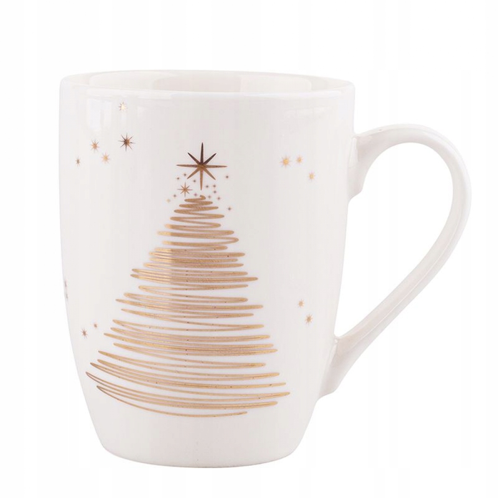 

Kubek porcelanowy Golden Christmas 300 ml biały