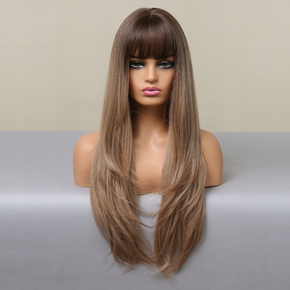 Světle hnědá paruka Natasha s ofinou