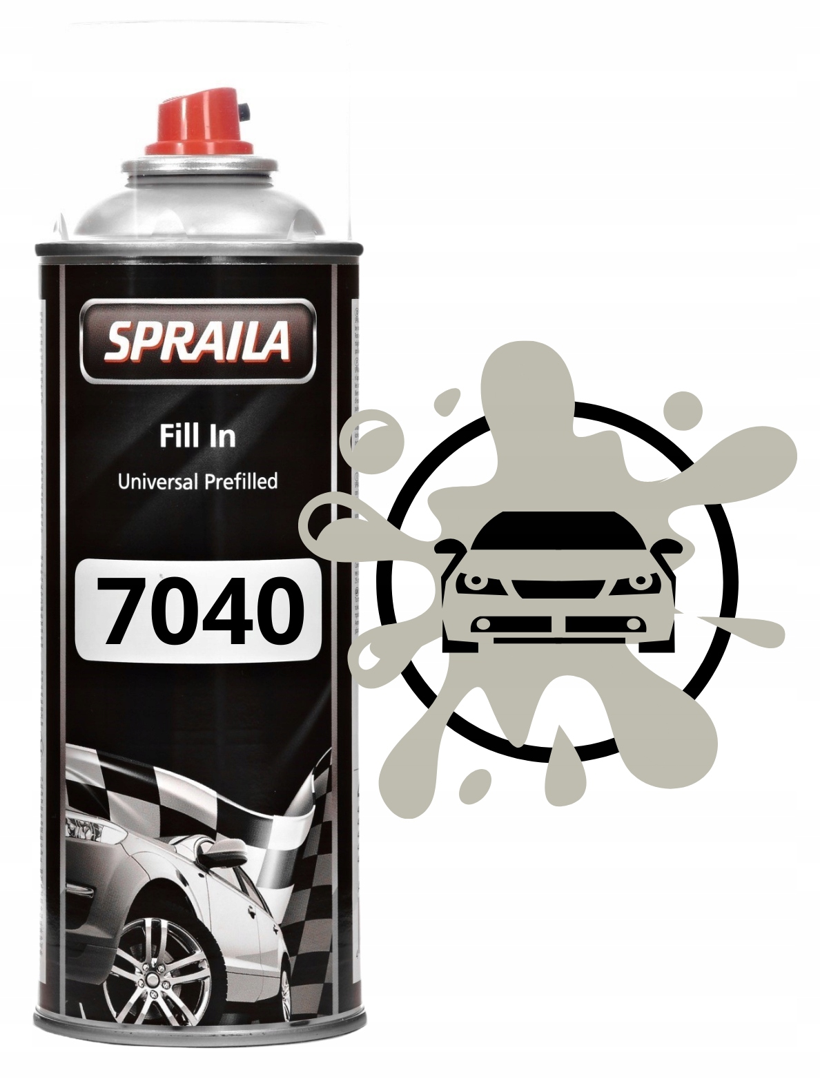 2K Akryl Ral 7040 Połysk Szary Okienny Utwardzaczem Spray 400ML