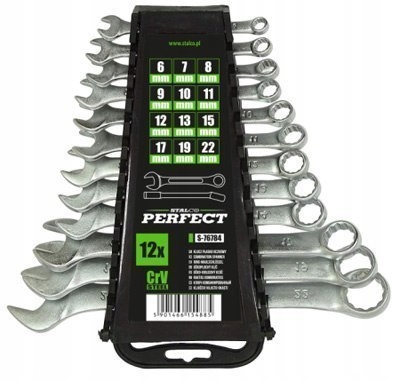 Stalco Perfect Klucze płasko-oczkowe polerowane 6-22 mm S-76784