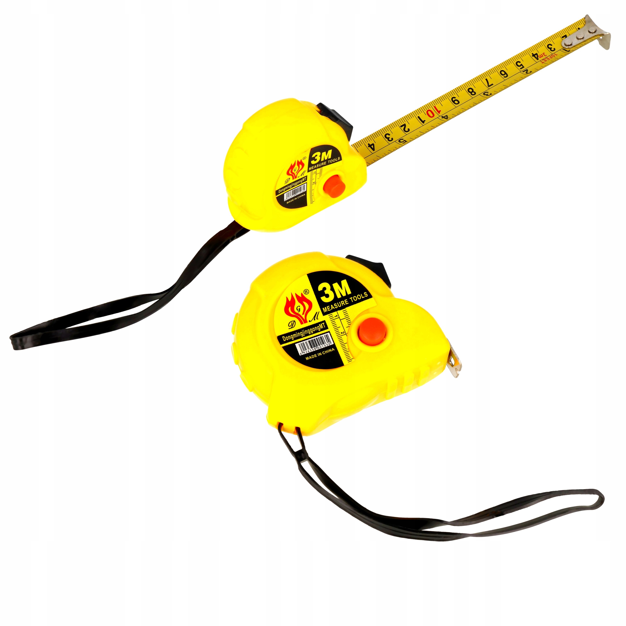 ŻÓŁTA MIARA ZWIJANA TAŚMA CENTYMETR 3 M / 10 FT Długość 3 m