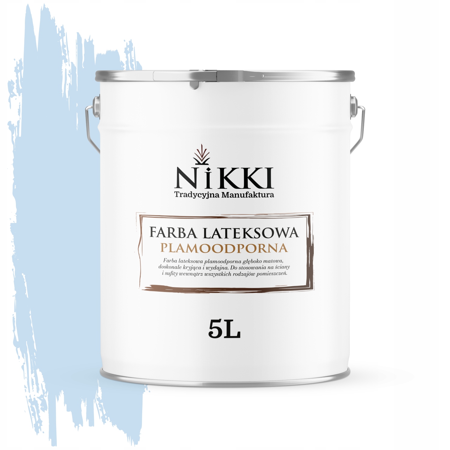 Latexová Farba Odolná Voči Škvrnám Na Stenu Farba Modrá H0169 5L Hlboká Matná