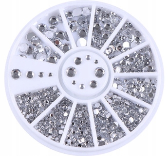 

Karuzela Cyrkonie 001 Srebrna Jet Ozdoby Manicure
