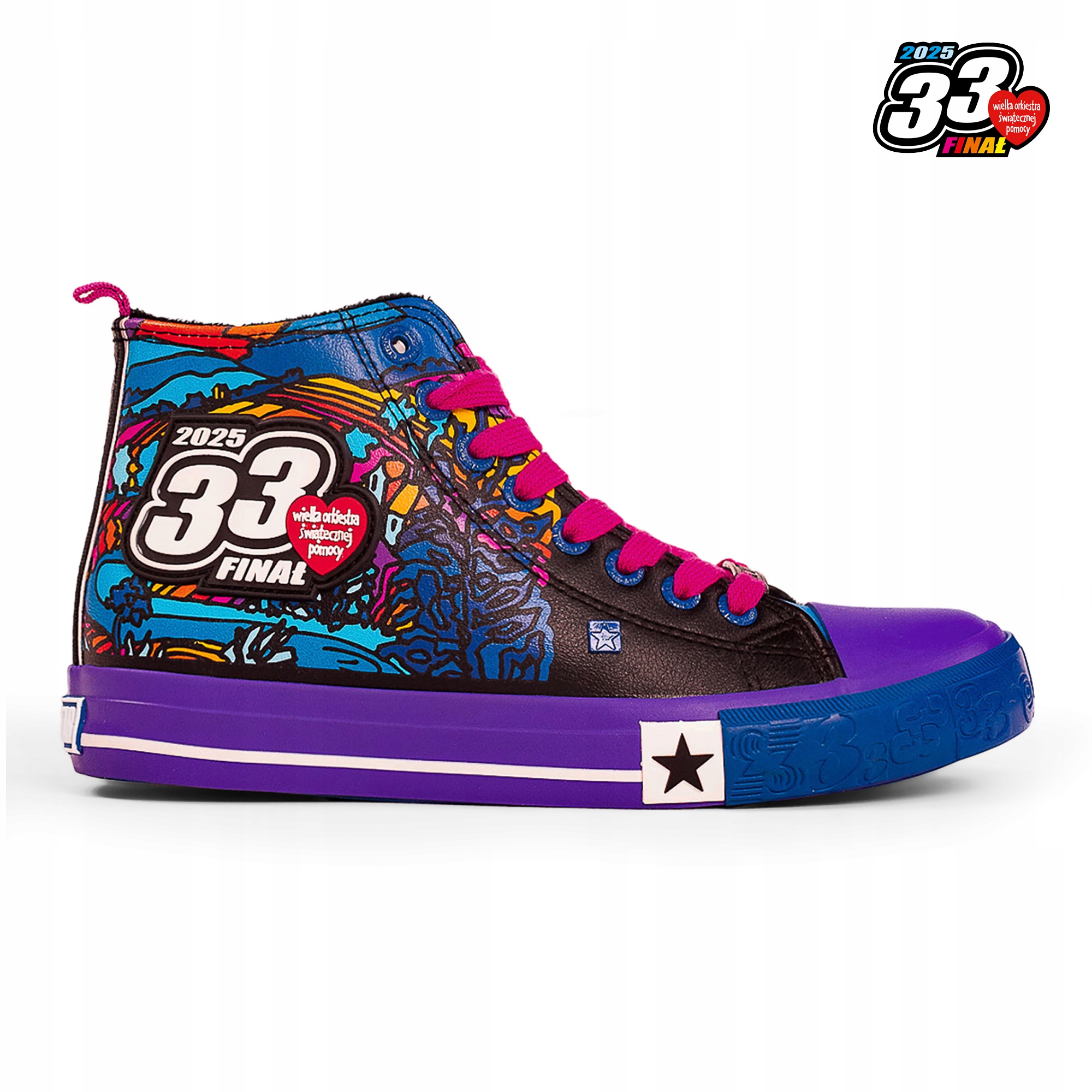 Trampki dziecięce Big Star RR374650 niebieski/ fiolet 35 Eu