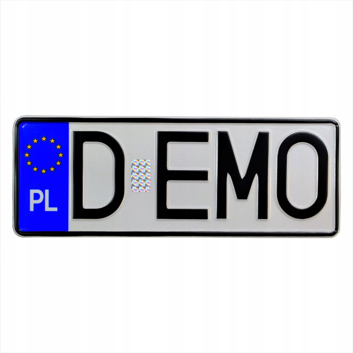 Polska tablica mała do aut z blendą amerykańską