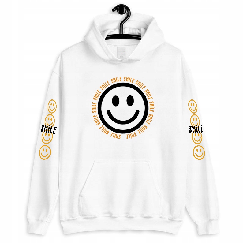 

Bluza Biała Damska Z Kapturem Emoji Face Smile S