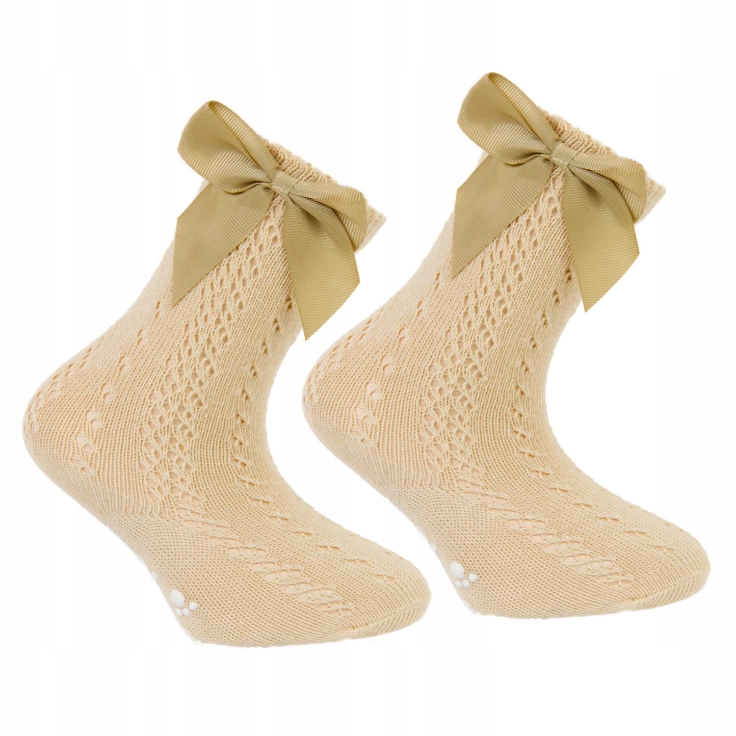 

Skarpetki Abs Ażurowe Podkolanówki Kokarda r.21-22