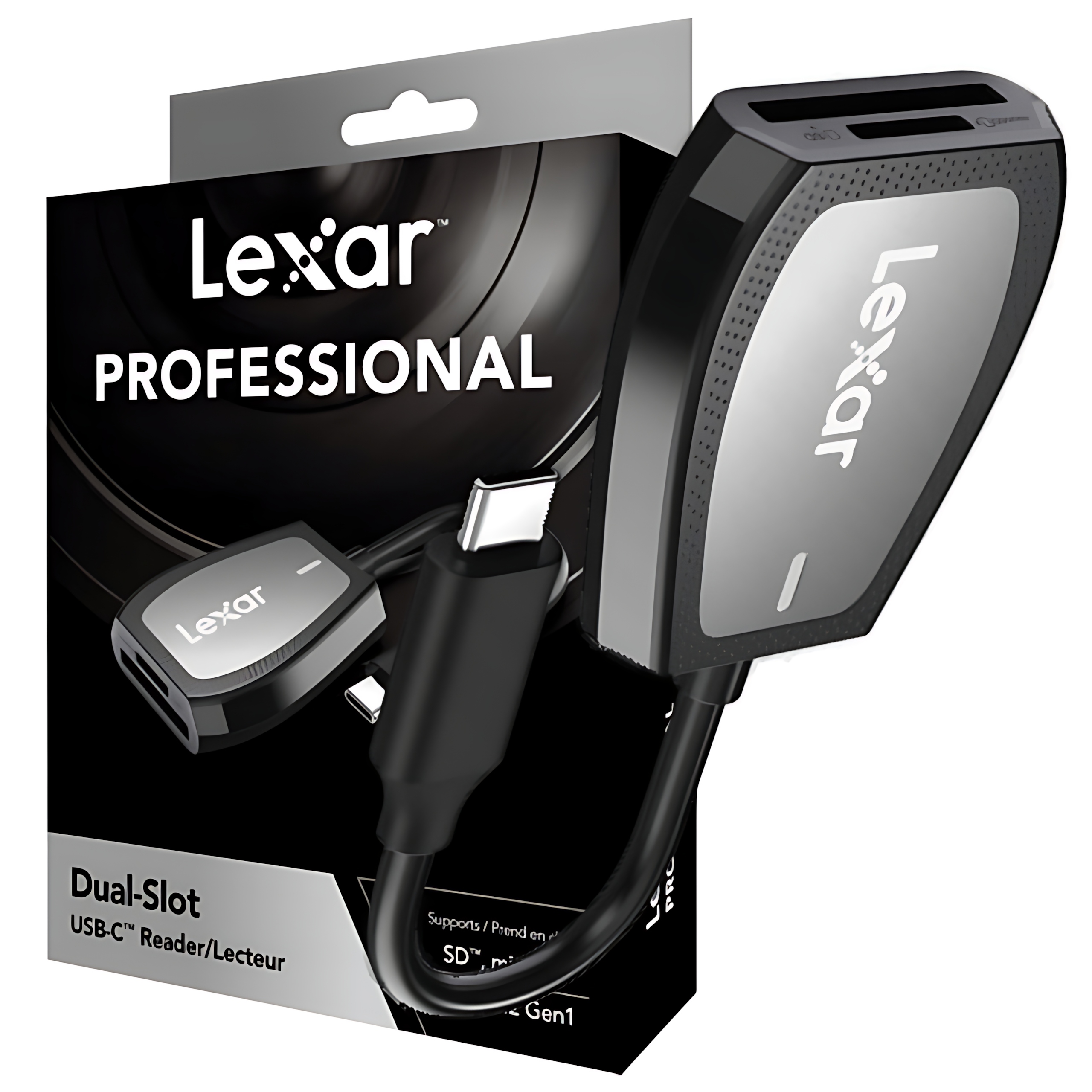 Lexar Reader Czytnik Kart Pamięci Adapter Dual-Slot 2x Sd microSD Z Usb-c