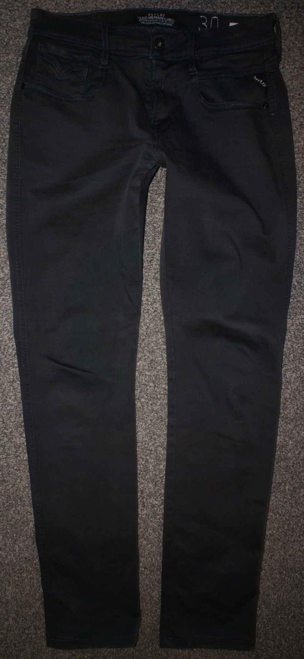 REPLAY anbass - JEANSY BIODRÓWKI RURKI W30L32 Marka Replay