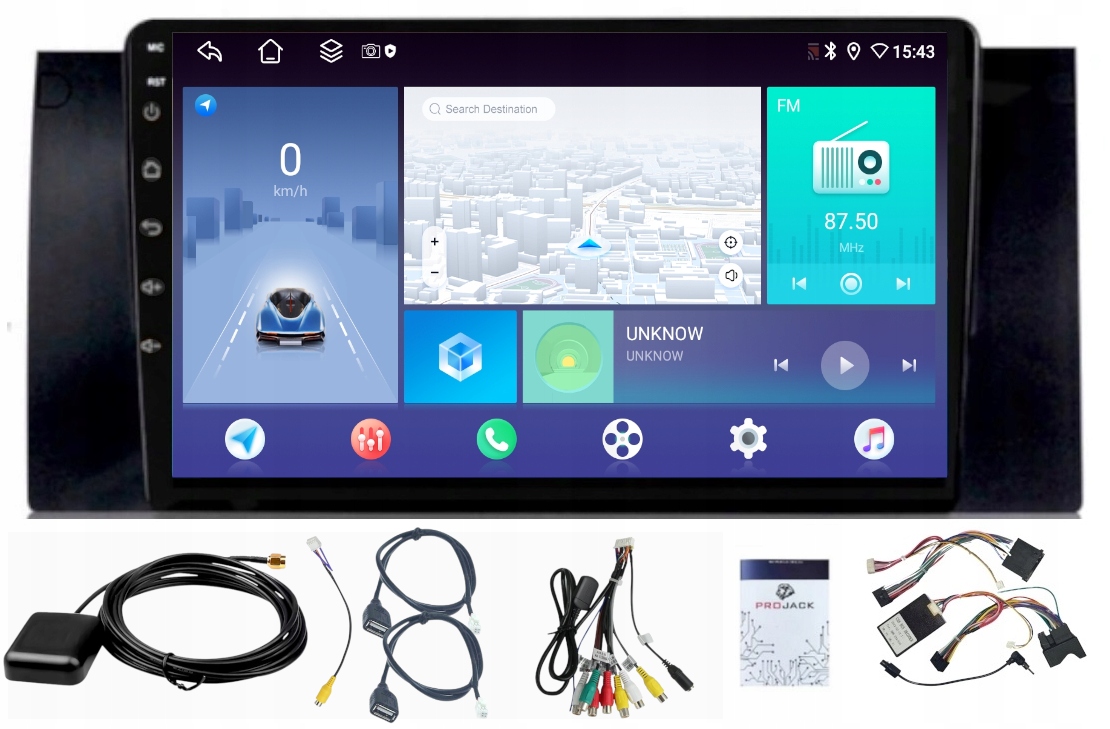 Rádio Navigácia Android Carplay Bmw E39 1996-2003 4GB 64GB Sim