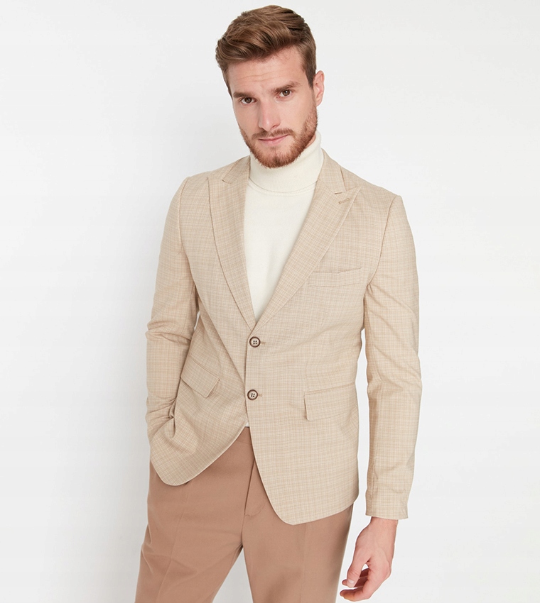 Trendyol Béžová Sako Námořnická Zařízení Na Knoflíky 48 6FA