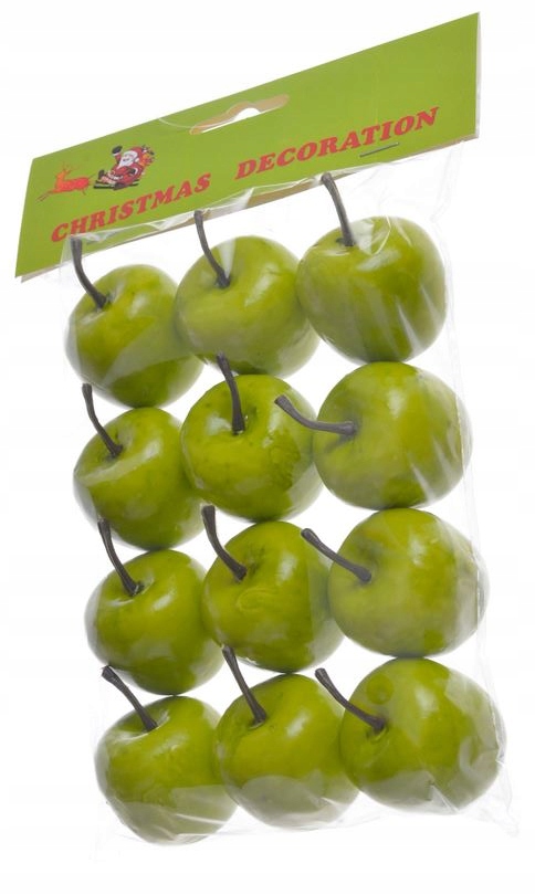 

Jabłko sztuczne owoce Jabłka zielone 12 sztuk 4 cm