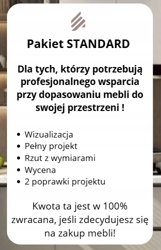 Projekt Meble na Wymiar | Pakiet STANDARD | Wizualizacja | Wycena