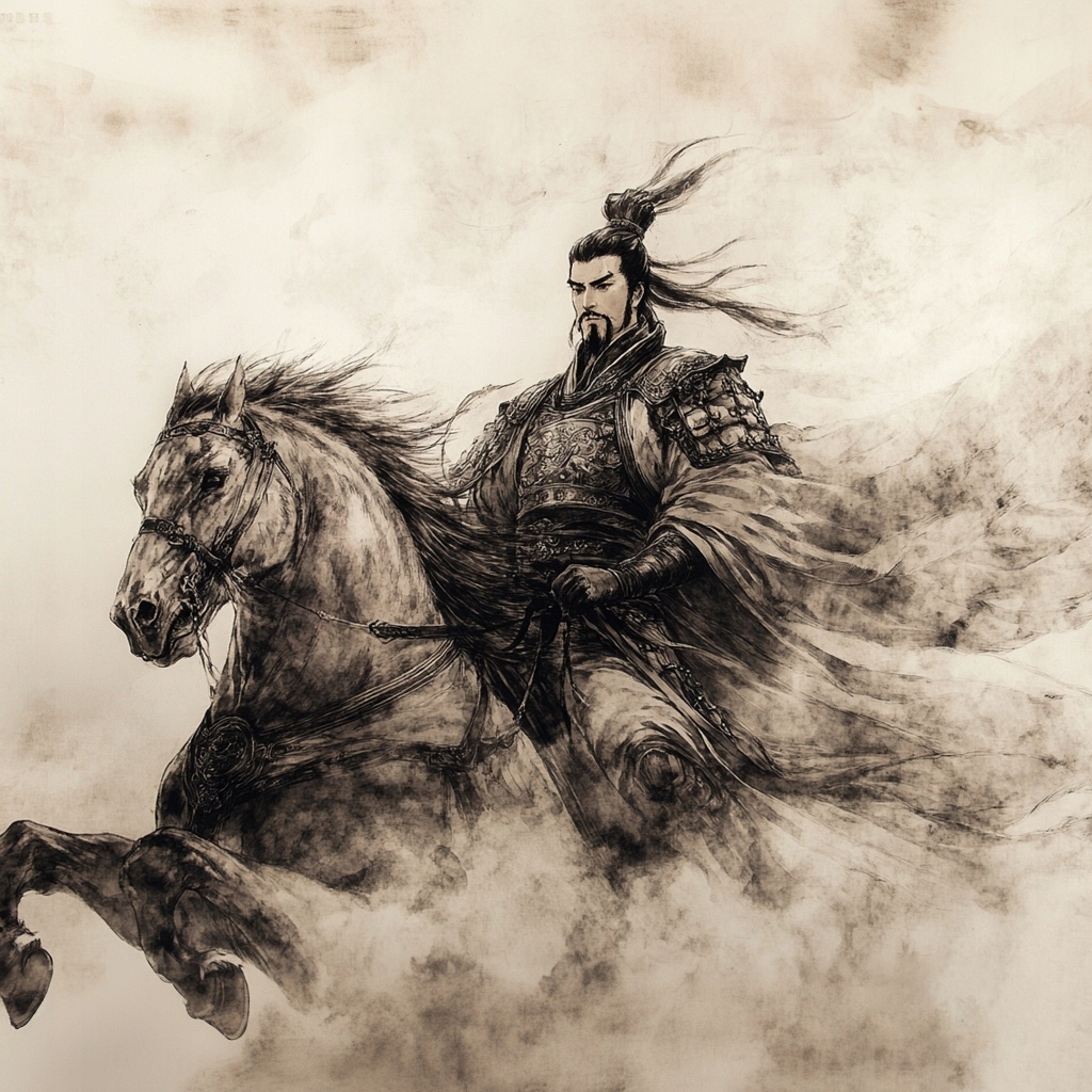 Obraz Na Plátně Canvas Japonsko Asie Bojovník Samuraj Hrdina Kůň 80x80