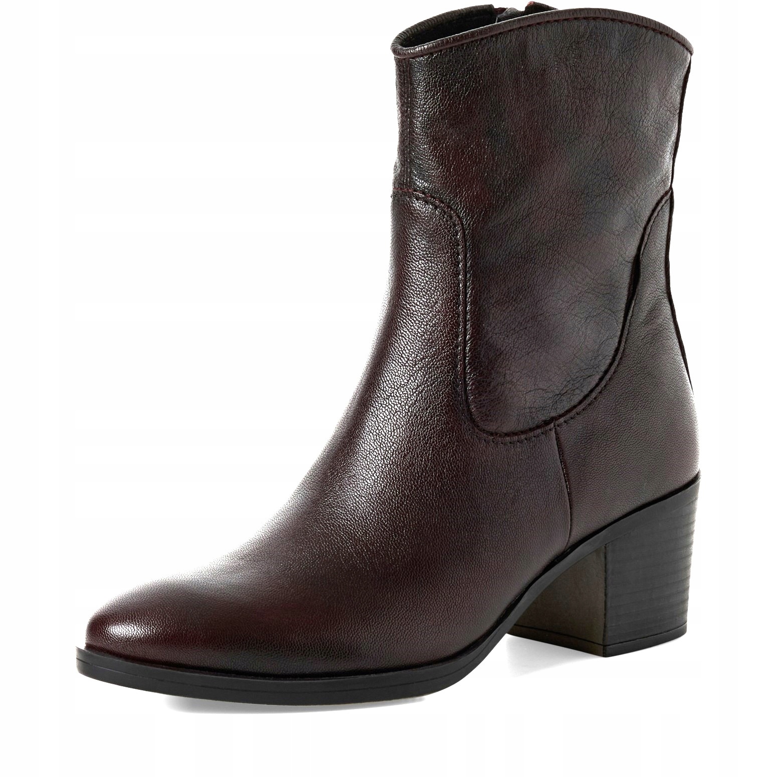 Marco Tozzi 25360-43 Elegantní Vínové Kotníkové Kotníkové Boty Vel. 39